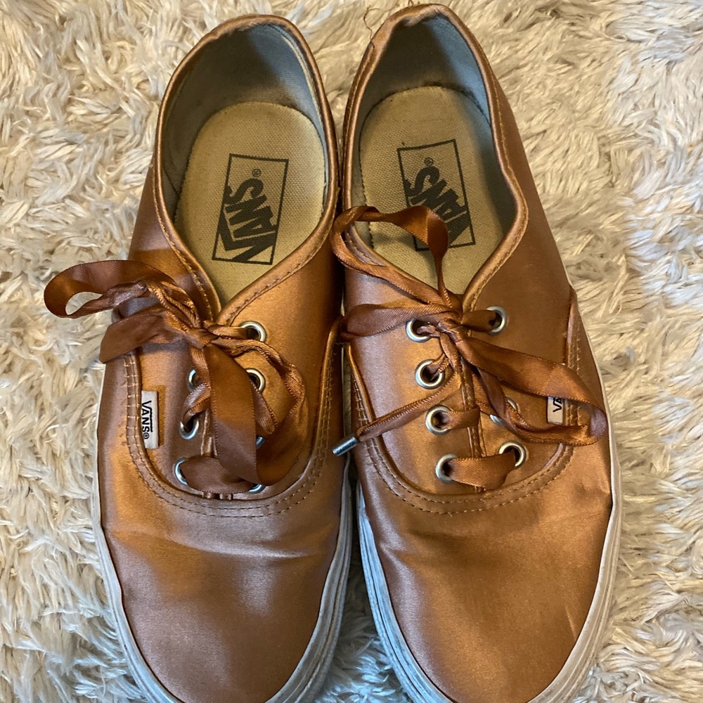 Vans Satin Rose Gold Sneakers